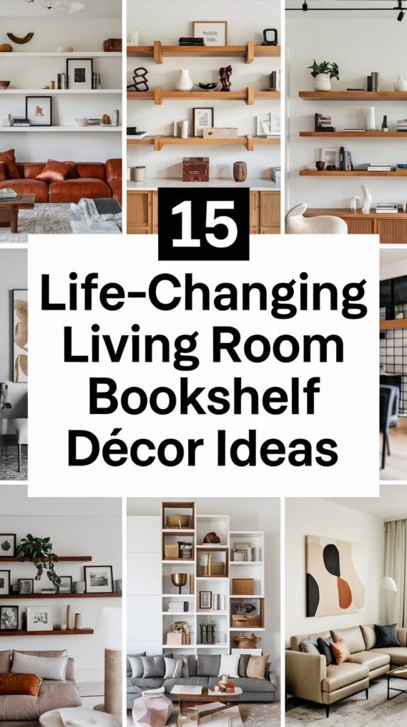 Living Room Bookshelf Décor Ideas