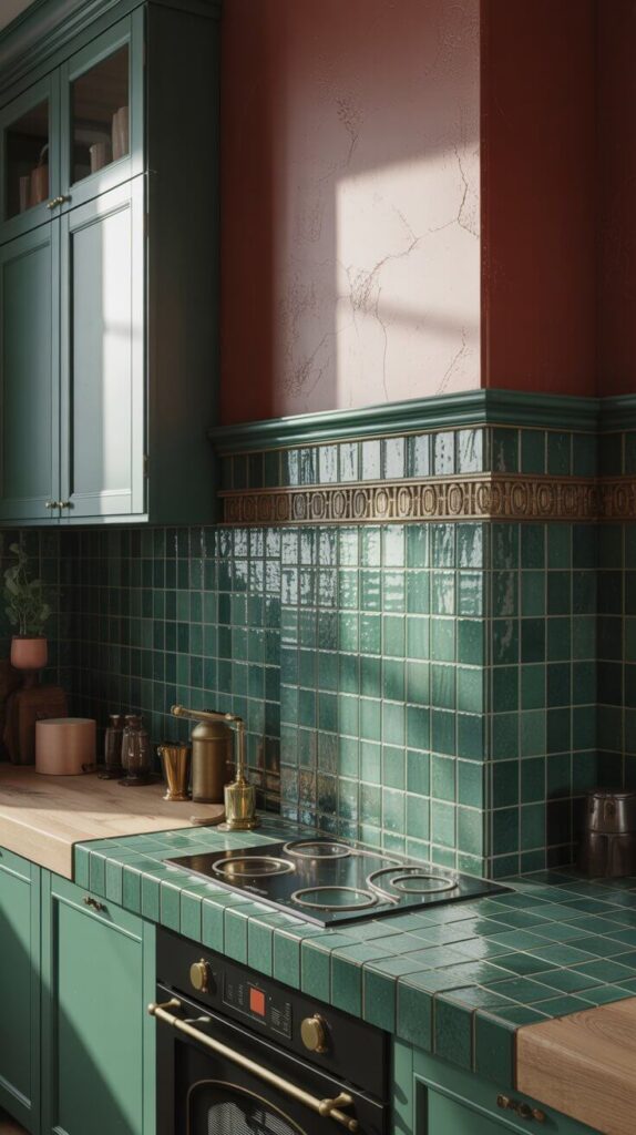 Dado Rails + Half-Tiled Walls