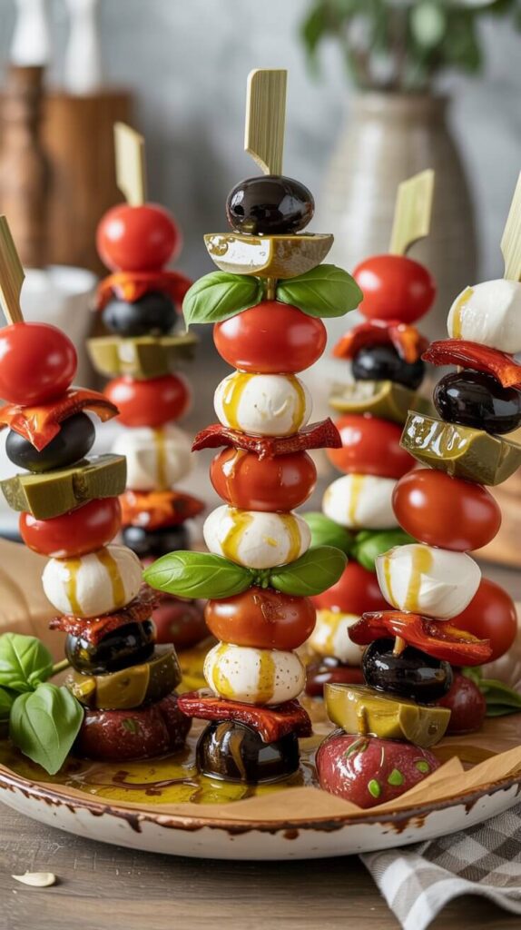 Antipasto Skewers (Fun to Make, More Fun to Eat)