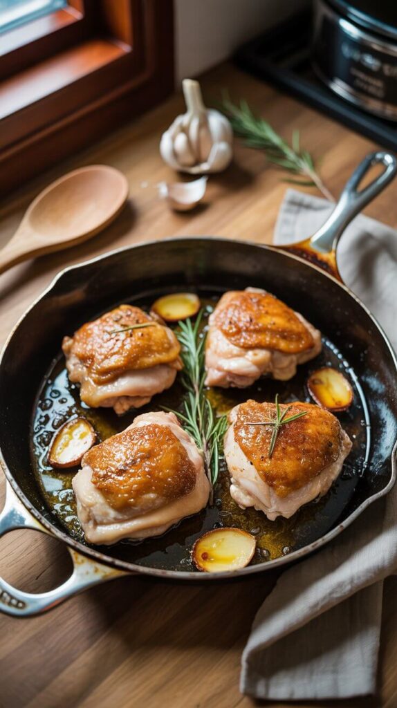 One-Pan Garlic Butter Chicken Thighs