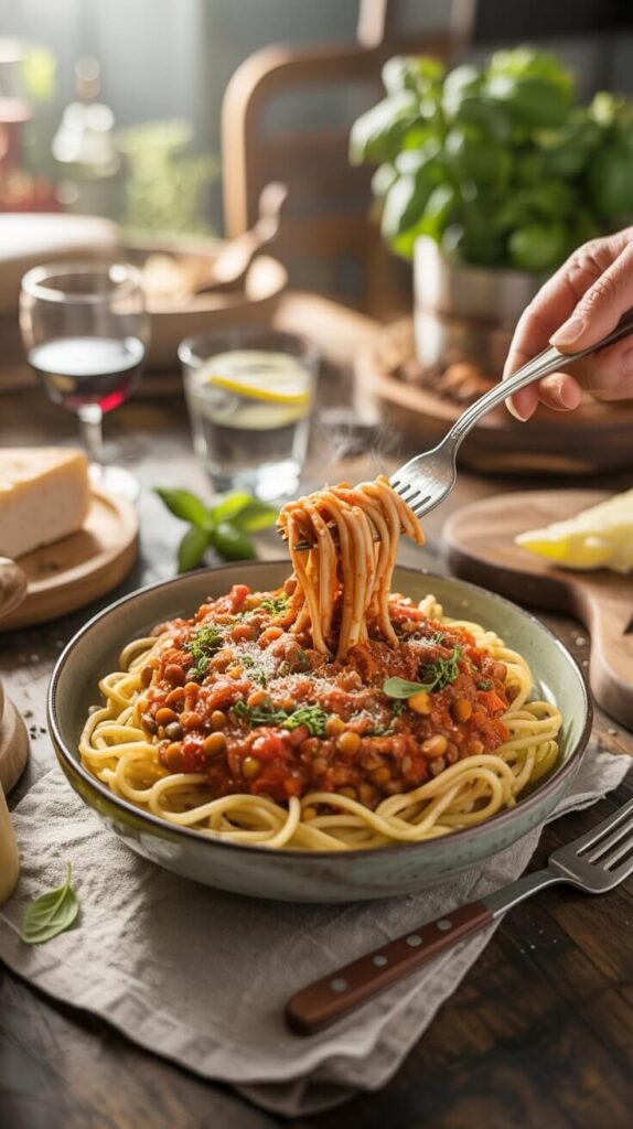 Protein-Packed Lentil Bolognese