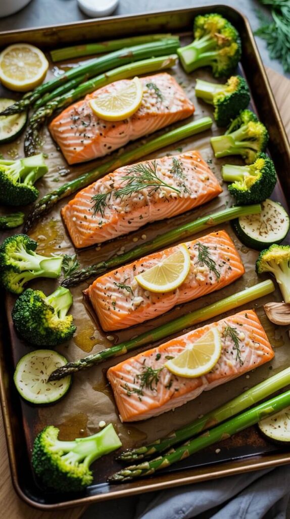 Sheet Pan Salmon + Veggies