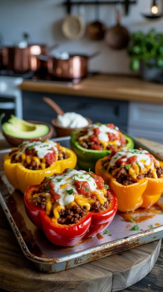 Taco-Stuffed Bell Peppers
