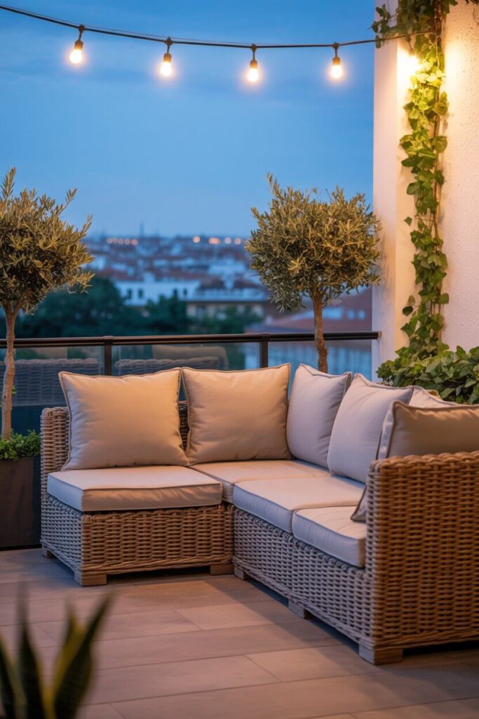 7. Corner Rattan Lounge Set (Space Saver Extraordinaire)