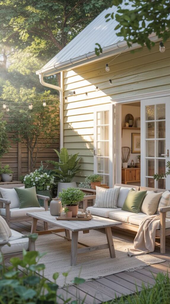Cream + Sage Green + Weathered Wood