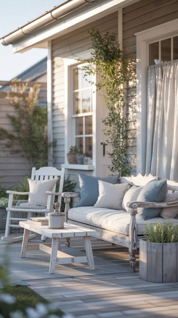 Dusty Blue + White + Gray