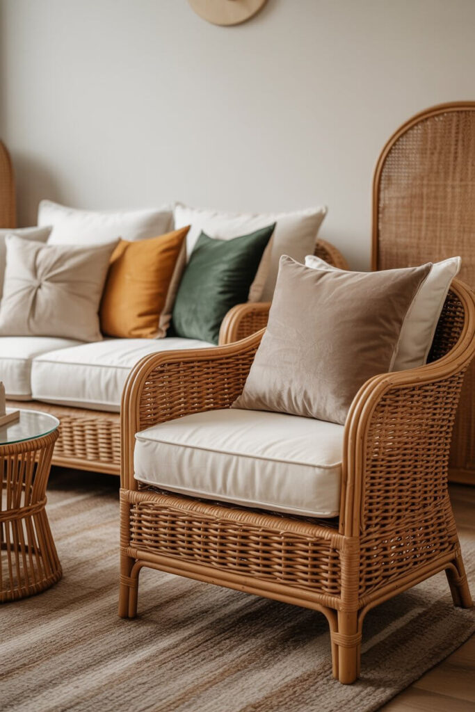 Living Room Goals Rattan That Doesn’t Scream “Beach House”