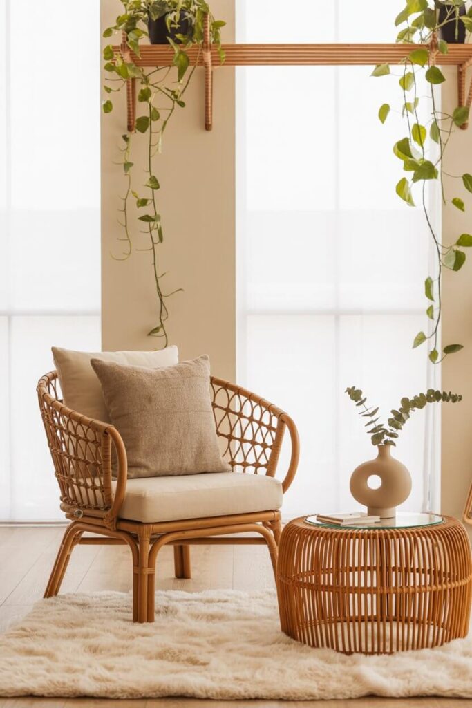 My Favorite Combo Rattan + Plants