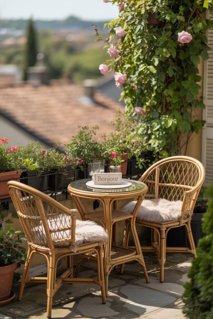 Rattan Bistro Set for Two (Awww...)