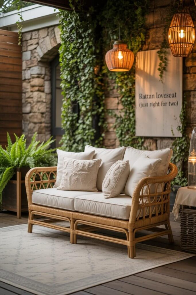 Rattan Loveseat (Just Right for Two)