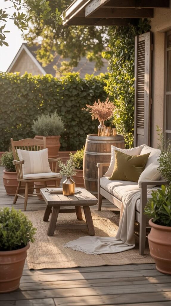 Terracotta + Ivory + Olive Green